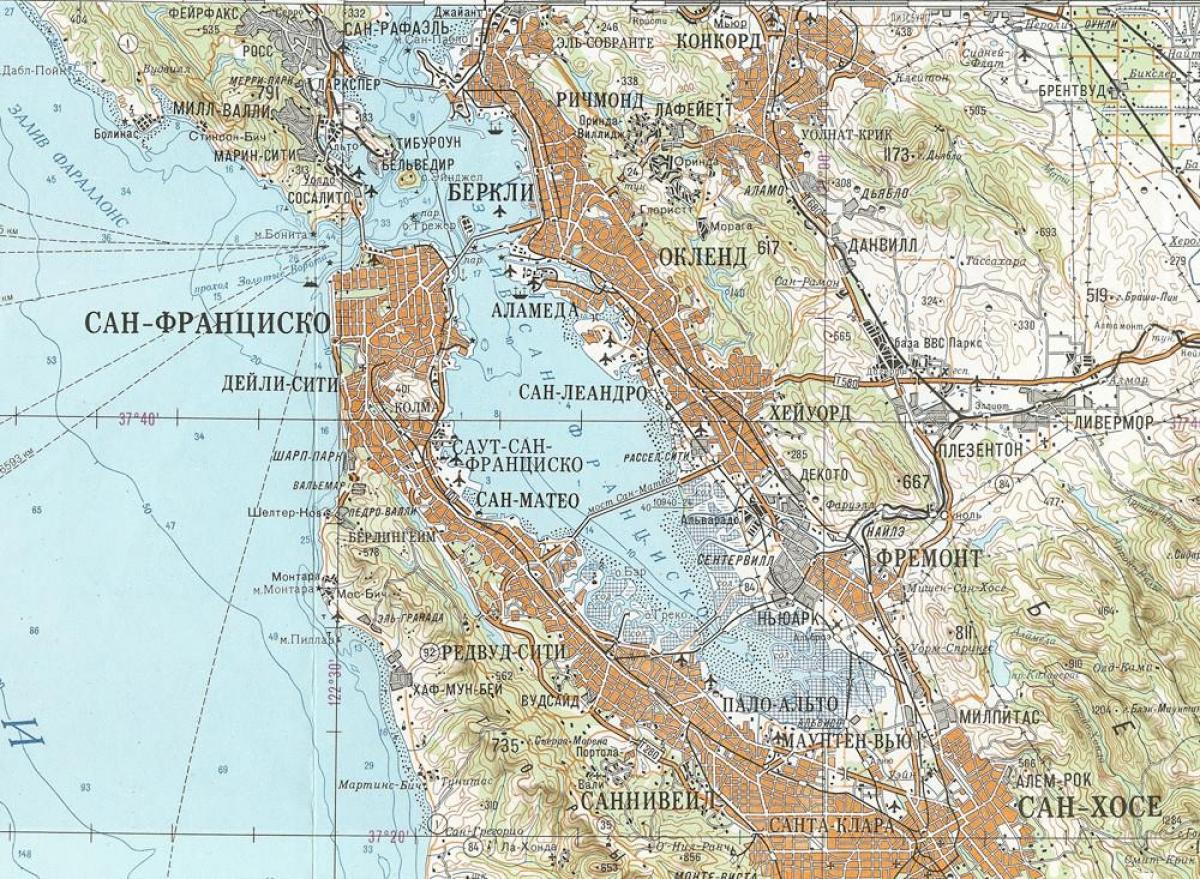 Harta sovietică San Francisco