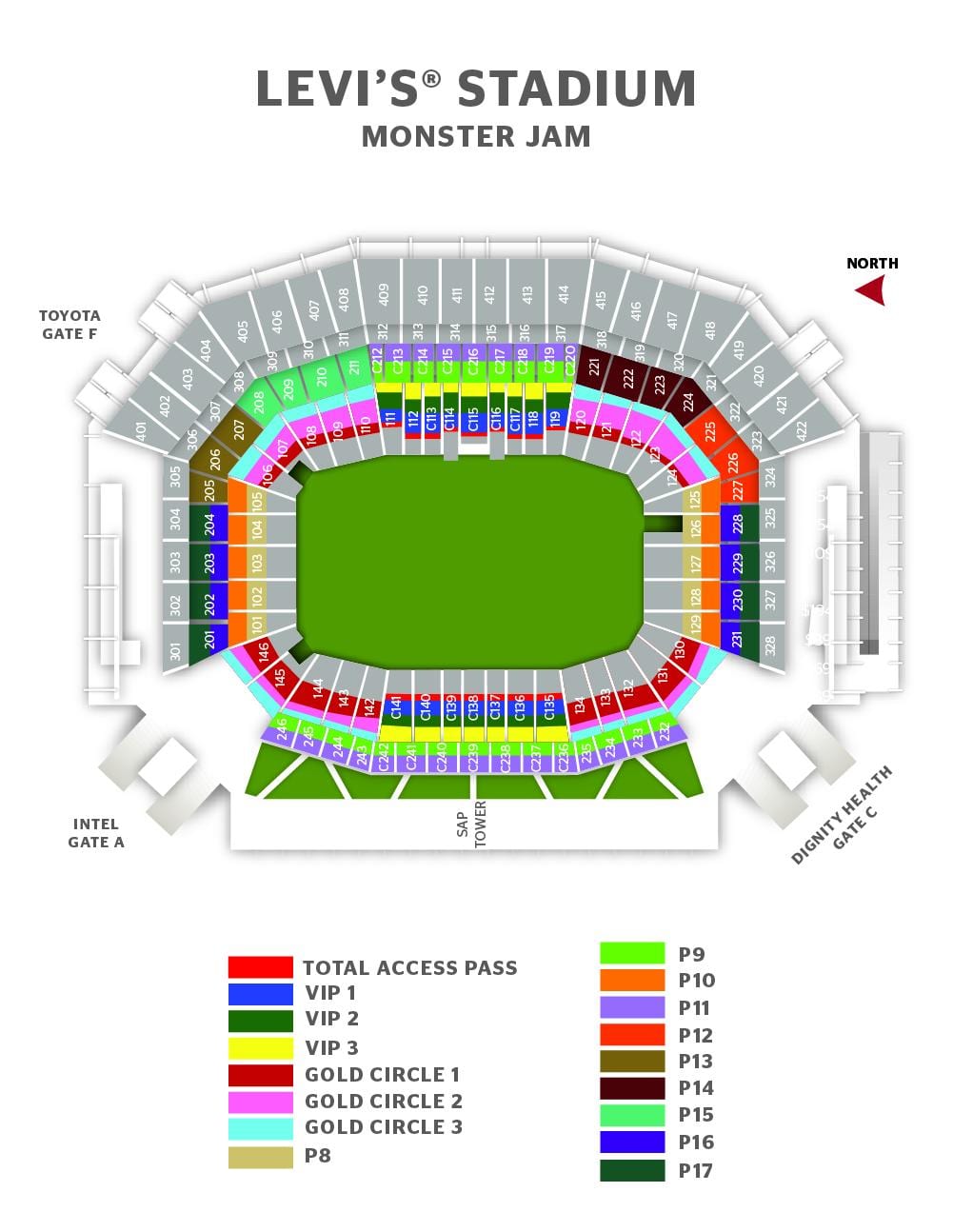 Harta levi ' s stadium poarta