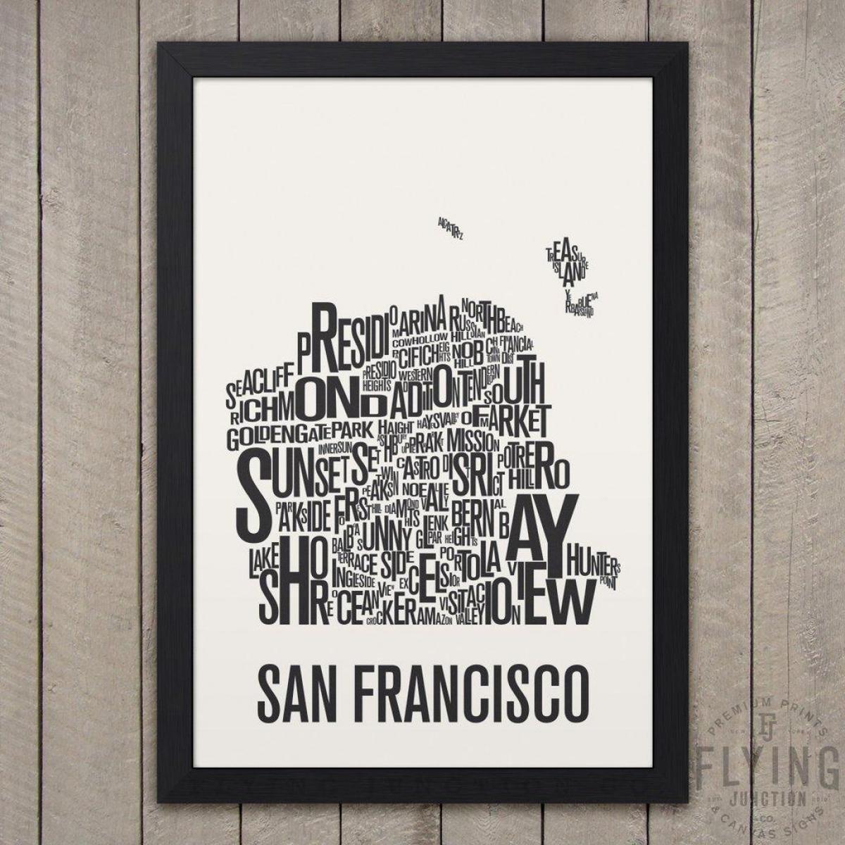San Francisco tipografie hartă