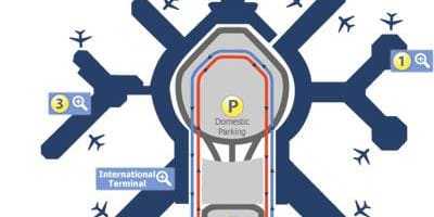 Aeroportul San Francisco gate arată hartă