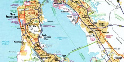 Harta bay area autostradă 