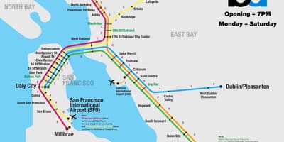 Bart sistemul San Francisco arată hartă