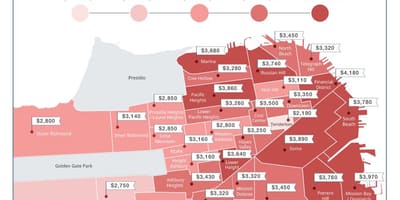 Bay area prețurile de închiriere hartă
