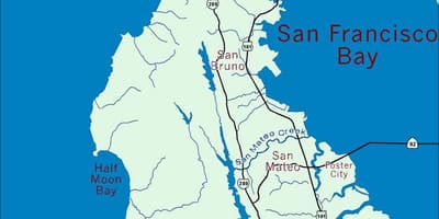 Harta bay area peninsula