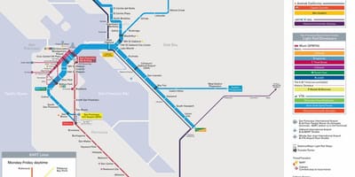 Bay area transport public hartă