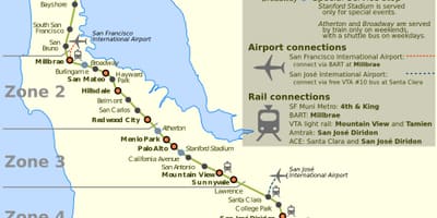 San Francisco caltrain hartă