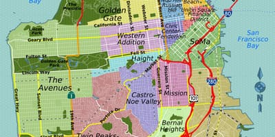 Mission district hartă