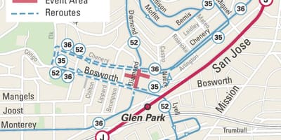 Harta glen park din San Francisco