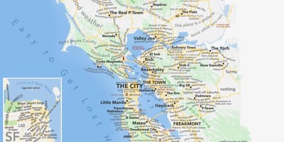 San Francisco arată hartă zonele
