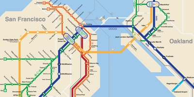 San Francisco de metrou hartă