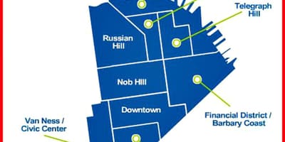 Muschiulet de district din San Francisco arată hartă