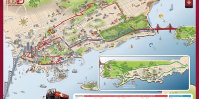 Harta de autobuz roșu San Francisco 
