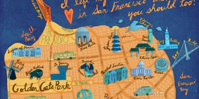Harta San Francisco ilustrare