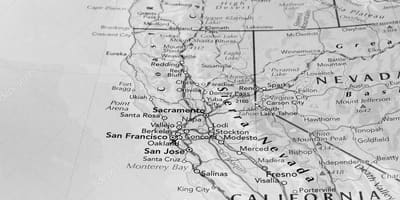 Negru și alb harta din San Francisco