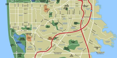 San Fran atractii hartă