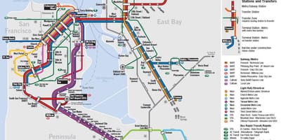 Harta transport public San Francisco