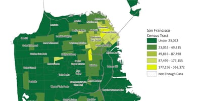 Harta San Francisco densitatea populației