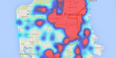 Harta San Francisco fecale