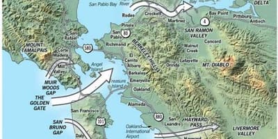 Harta San Francisco microclimat