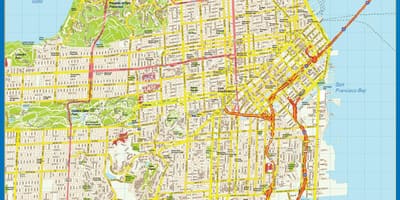 Harta San Francisco perete