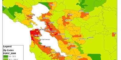 Harta San Francisco populației
