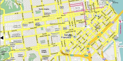 San Francisco locuri de interes hartă