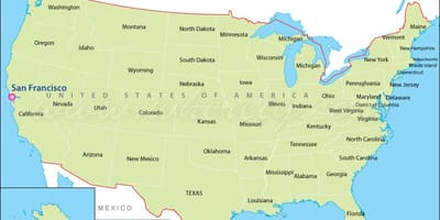 Harta din San Francisco, california, statele unite ale americii