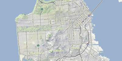 Harta San Francisco teren