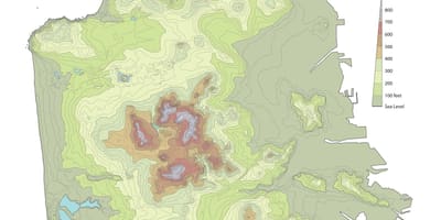 San Francisco hartă topografică