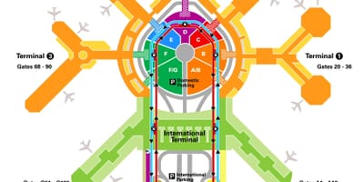 San Francisco airport terminal hartă