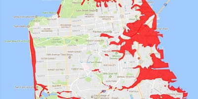 San Francisco zone, pentru a evita hartă